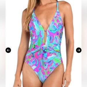 Sunshine 79 Swirltopia Plunge One-piece Swimsuit